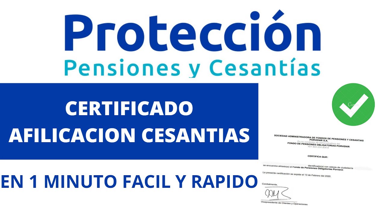 Certificado Protección