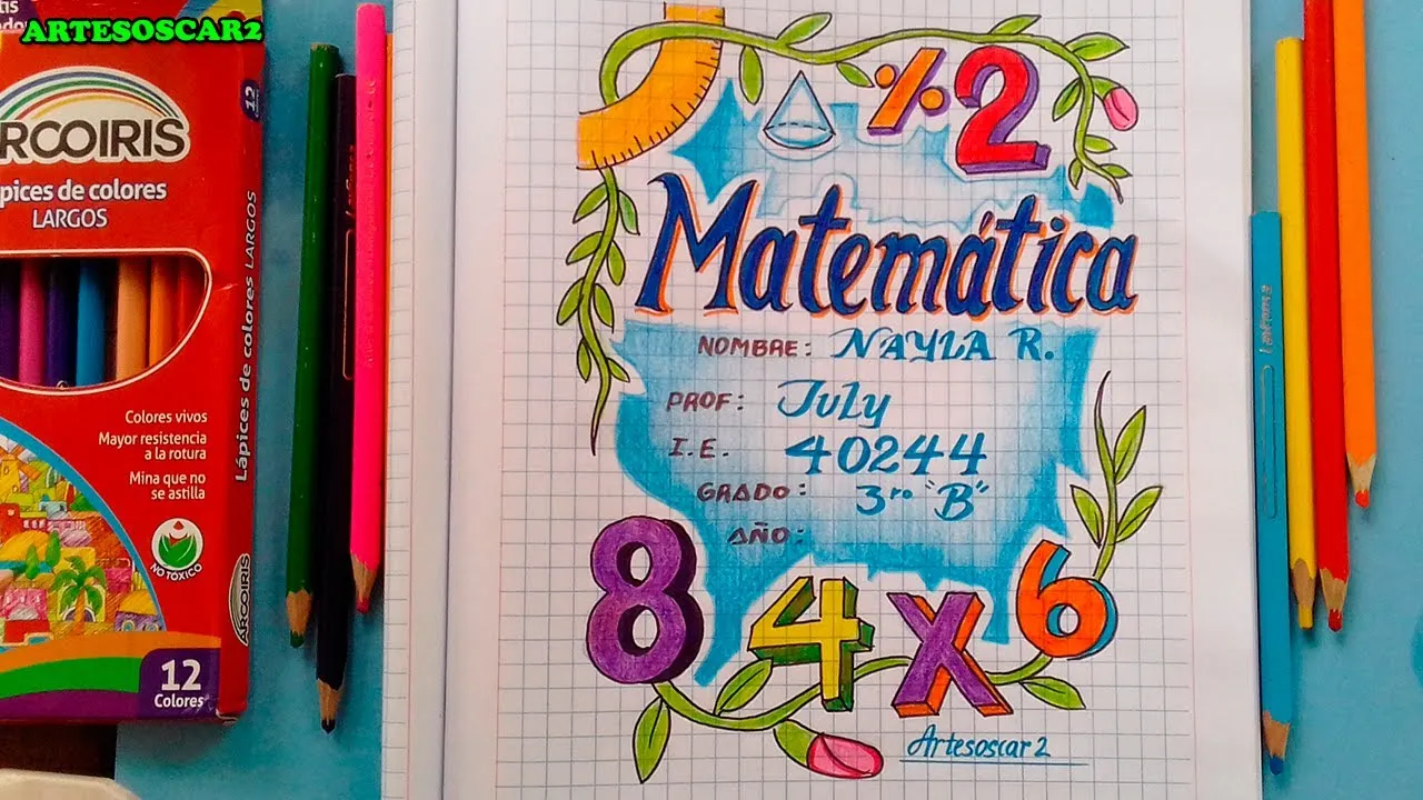 Título Portadas de matemáticas fáciles, para imprimir, colorear...