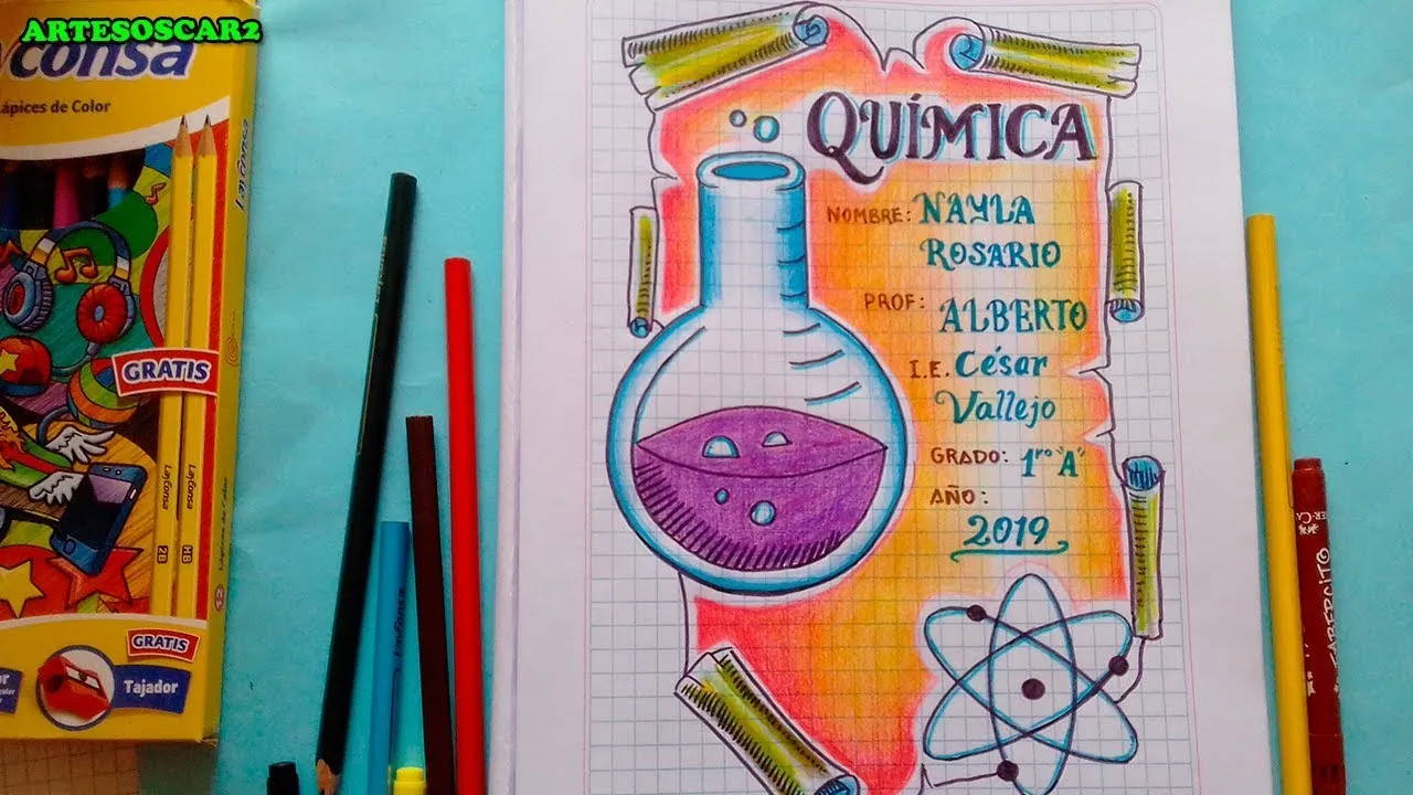 Ejemplos de portadas para clases de química